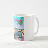 Bermuda Beach Scooter-reisposter Koffiemok (Voorkant rechts)