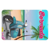 Bermuda Beach Scooter-reisposter Magneet (Horizontaal)
