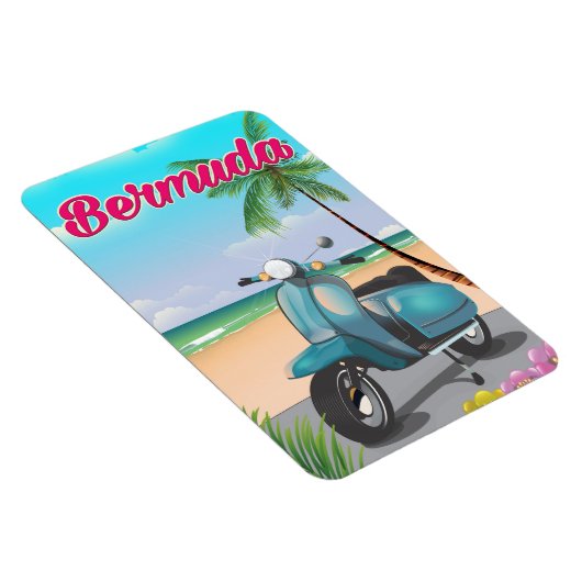 Bermuda Beach Scooter-reisposter Magneet (Rechterzijde)