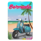 Bermuda Beach Scooter-reisposter Magneet (Verticaal)