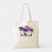 BERMUDA Beach Vacation Trip Retro  Sunset G Tote Bag (Achterkant)