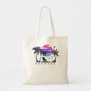 BERMUDA Beach Vacation Trip Retro  Sunset G Tote Bag