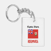 Bermuda Bermidiaanse Vlag Gepersonaliseerd  Sleutelhanger (Voorkant Links)