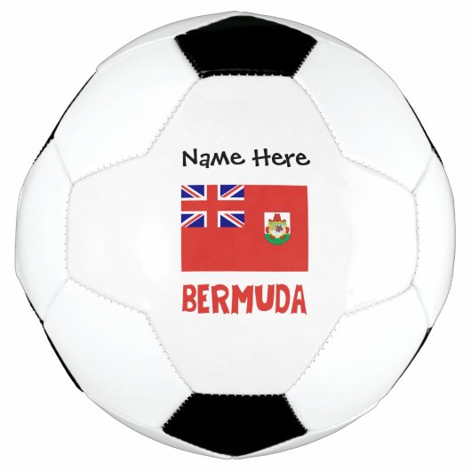 Bermuda Bermidiaanse Vlag Gepersonaliseerde Naam Voetbal (Voorkant)