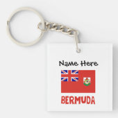 Bermuda Bermudaanse vlag gepersonaliseerd Sleutelhanger (Voorkant)