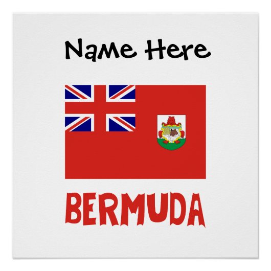 Bermuda Bermudiaanse Vlag Gepersonaliseerd Perfect Poster (Voorkant)