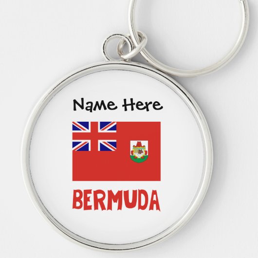 Bermuda Bermudiaanse Vlag Gepersonaliseerd Sleutelhanger (Voorkant)