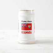 Bermuda Bermudiaanse Vlag Gepersonaliseerde Naam Bierpul (Center)