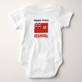 Bermuda Bermudiaanse Vlag Gepersonaliseerde Naam Romper (Achterkant)