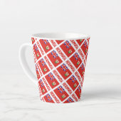 Bermuda Bermudiaanse Vlag Getegeld Gepersonaliseer Latte Mok (Linkerhoek)