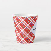 Bermuda Bermudiaanse Vlag Getegeld Gepersonaliseer Latte Mok (Voorkant)