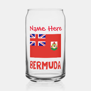 Bermuda Bermudiaanse Vlag Rood Gepersonaliseerde N Blikvorm Glas