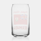 Bermuda Bermudiaanse Vlag Rood Gepersonaliseerde N Blikvorm Glas (Achterkant)