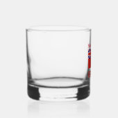 Bermuda Bermudiaanse Vlag Rood Gepersonaliseerde N Whisky Glas (Rechts)