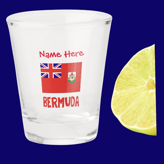 Bermuda Bermudiaanse Vlag Rood Personalisatie  Shot Glas