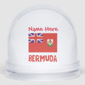 Bermuda Bermudische vlag rood gepersonaliseerd Sneeuwbol (Voorkant)
