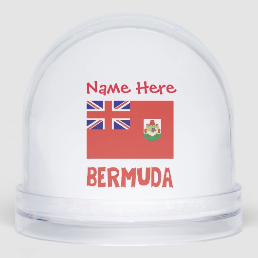 Bermuda Bermudische vlag rood gepersonaliseerd Sneeuwbol (Voorkant)