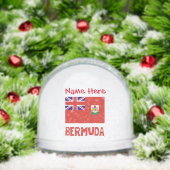 Bermuda Bermudische vlag rood gepersonaliseerd Sneeuwbol (Kerstmis)