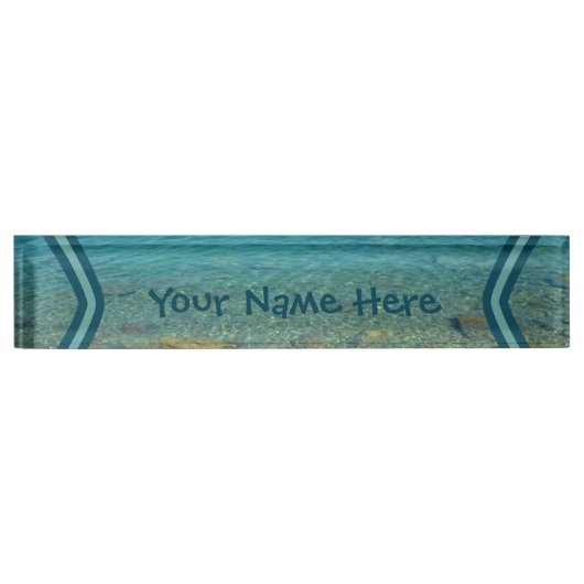 Bermuda Blue Green Waters Naambordje (Voorkant)