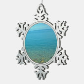 Bermuda Blue Green Waters Tin Sneeuwvlok Ornament (Rechts)