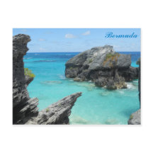 Bermuda Blue Ocean Rocky Beach Travel Foto