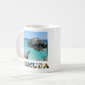 Bermuda Blue Ocean Rocky Beach Travel Foto Koffiemok (Voorkant links)