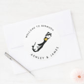 Bermuda Bruiloft Welkom Sticker voor Doos, Tas (Envelop)