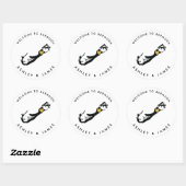 Bermuda Bruiloft Welkom Sticker voor Doos, Tas (Vel)