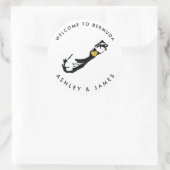 Bermuda Bruiloft Welkom Sticker voor Doos, Tas (Tas)