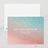 Bermuda bucket list Inspirerend roze zandstrand Briefkaart (Voorkant / Achterkant)