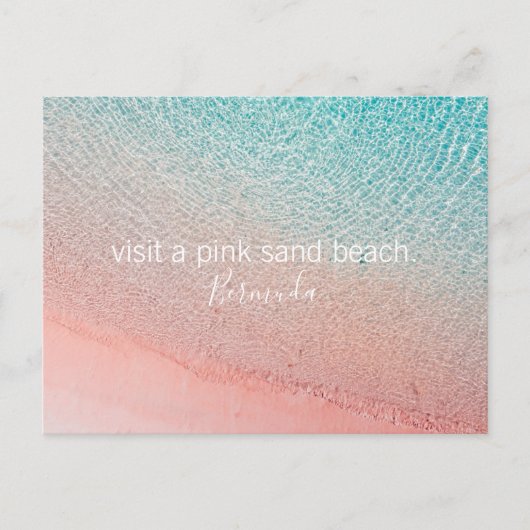 Bermuda bucket list Inspirerend roze zandstrand Briefkaart (Voorkant)