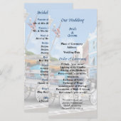 Bermuda - Carriage Ride Hamilton Wedding Programme Programmakaart (Voorkant / Achterkant)