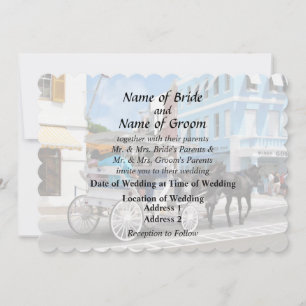 Bermuda - Carriage Ride in Hamilton Wedding Favors Kaart