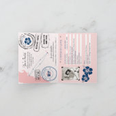 Bermuda Cruise Passport bruiloft uitnodiging (Binnen)