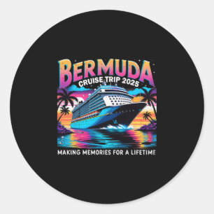 Bermuda Cruise Reis 2025 Zonsondergang Vakantie Ca Ronde Sticker
