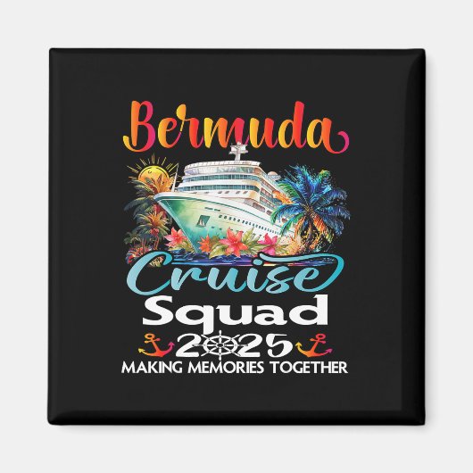 Bermuda Cruise Squad 2025 Bermuda Vriend Familie C Magneet (Voorkant)