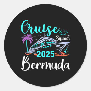 Bermuda Cruise Squad 2025 Familie Vakantie Matchin Ronde Sticker