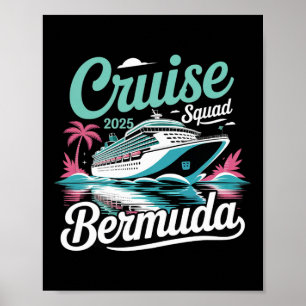 Bermuda Cruise Squad 2025 Gezinsvakantie Zomer Poster