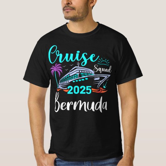 Bermuda Cruise Squad 2025 T-Shirt – Family Vacatio (Voorkant)