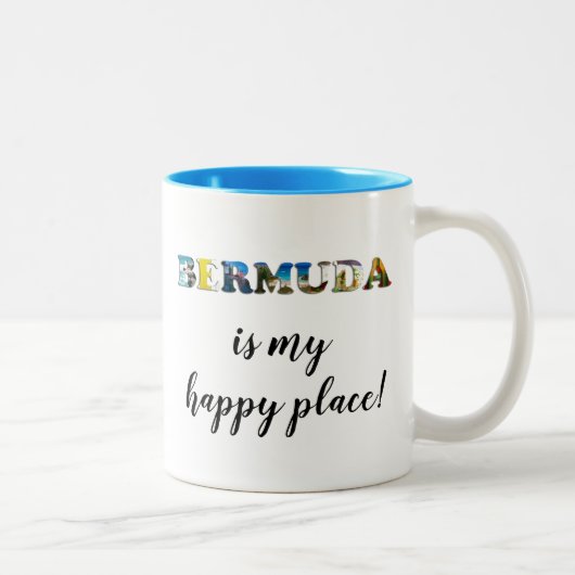 Bermuda de bal is mijn gelukkige plek tweekleurige koffiemok (Rechts)