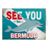 Bermuda Dolphin - Retro Vintage Travel (Voorkant Horizontaal)