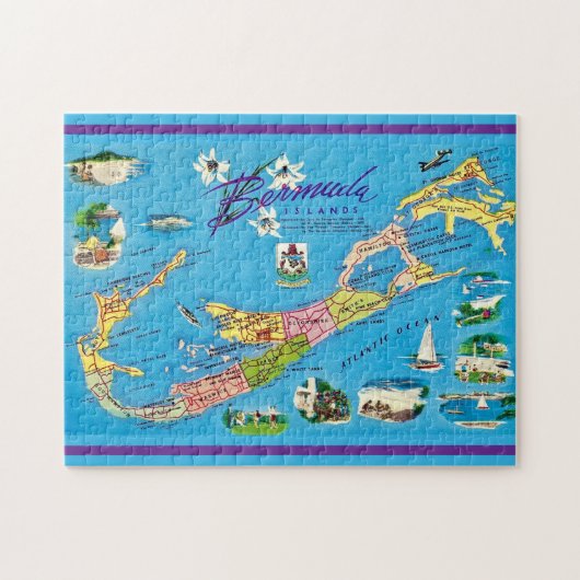 Bermuda-eilanden 11x14 legpuzzel (Horizontaal)