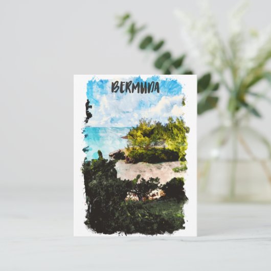 Bermuda-eilanden Tropisch landschap Briefkaart (Staand voorkant)