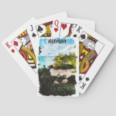 Bermuda-eilanden Tropisch landschap Pokerkaarten (Achterkant)