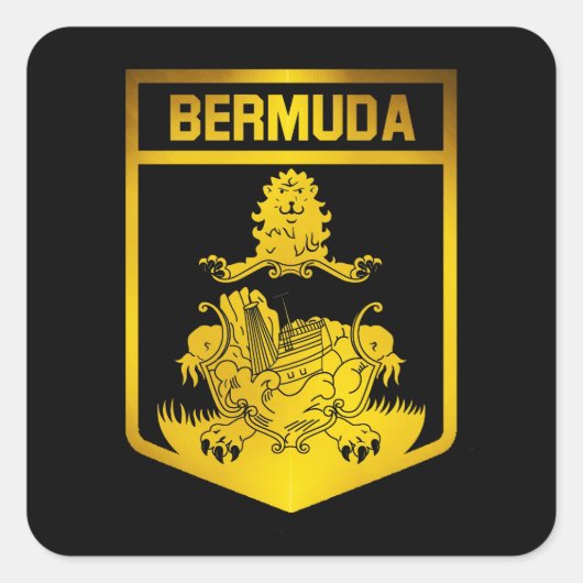 Bermuda Emblem Vierkante Sticker (Voorkant)