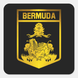 Bermuda Emblem Vierkante Sticker