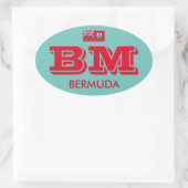Bermuda - Euro-stijl ovale Sticker (Tas)