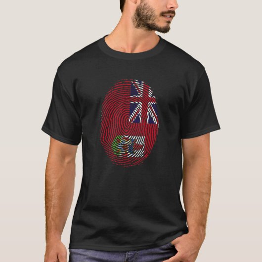 Bermuda fingerprint flag t-shirt (Voorkant)