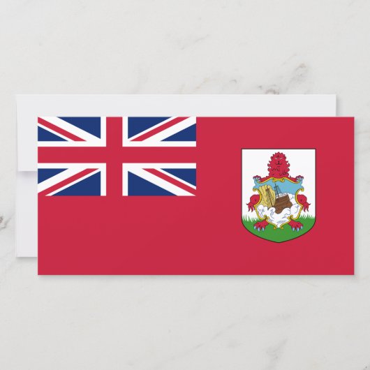 Bermuda Flag (Bermudian) (Caribbean Islands) Kaart (Voorkant)