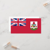 Bermuda Flag (Bermudian) (Caribbean Islands) Kaart (Voorkant / Achterkant in situ)